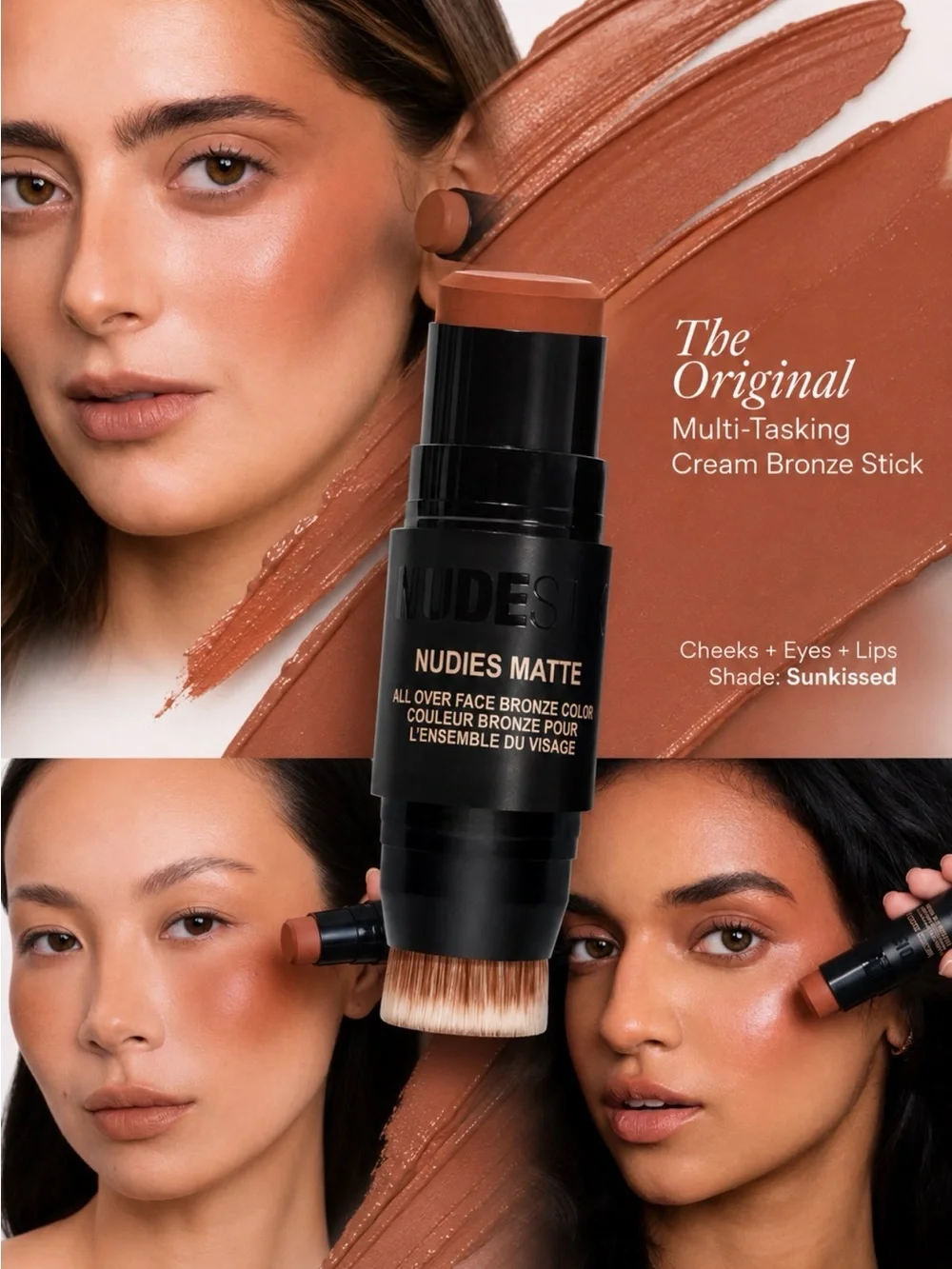 ☀️NUDESTIX Nudies Matte All Over Face Bronzer Stick – Sunkissed | Full Size